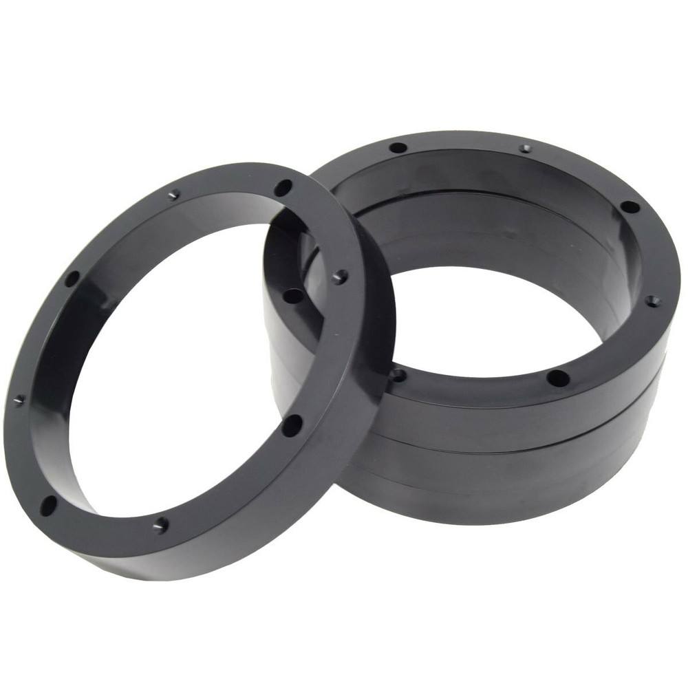 2 Pairs 6.5″ Plastic Speaker Spacer Rings Subwoofer Custom Mounting Adapter
