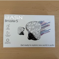 BASN Bmaster5 in-ear DLC monitors 4BA 5 Drivers Audiophile IEM Glacier White