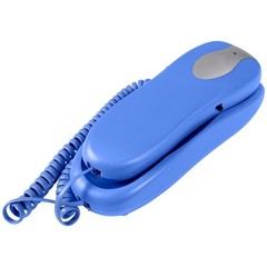 Blue Donuts BD-016BLUE-Slimline Blue Colored Phone For Wall Or Desk With Memory