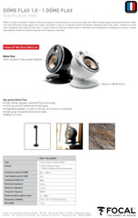 New! Focal Dome Flax 2-way Satellite 1.0 Speaker Black for Home Cinema; 1 piece