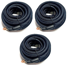 BIG 3 Upgraded BLUE/BLACK 1/0 AWG Gauge Copper Snakeskin Cable Alternator Wire