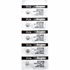 50 Energizer 377/376 SR626W Silver Oxide Coin Cell Batteries 1.55V