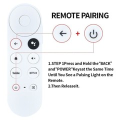 New Replacement For Chromecast With Google TV Voice Bluetooth IR Remote Control