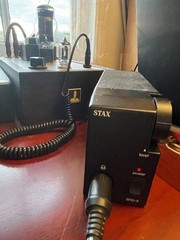 STAX earspeakers on a tube amp? Yes. SRD-X portable works w/your headphone amp.
