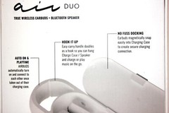 AIR DUO 2 In 1 Speaker + Earbuds, Bluetooth, White, Up To 40 Hours Playtime NEW