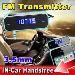 Wireless 3.5mm FM Transmitter For Car Aux MP3 MP4 IPOD iPhone Hands Free