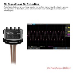 RECOIL MGLI4 Mini 4Channel RCA Stereo Ground Loop Isolator for Audio Signal
