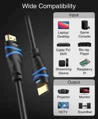 4K HDMI Cable 6FT- 3 Pack, (8K 60Hz HDR, HDCP 2.3, High Speed 48Gbps)