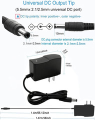 DC 24V 0.5A 500Ma Power Supply 12W AC Adapter 100-240V 50-60Hz AC to DC 24 Volt