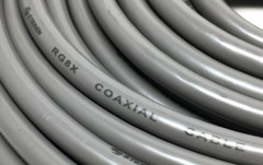 Steren 100 ft Gray RG8X Mini-8 Coax Coaxial PL259 UHF Ham CB Radio Antenna Cable