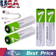 4PCS 1.5V 750mWh/2600mWh AA / AAA Battery USB Rechargeable Lithium ion Batteries
