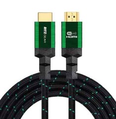 Ritz Gear 4K HIGH SPEED 2FT HDMI CABLE 2.0 Green Braided 3 Pack