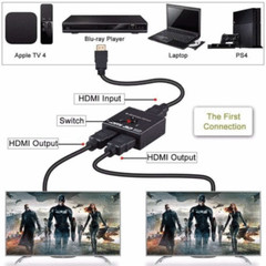 HDMI 2.0 HDTV Switch Switcher Splitter Bi-Direction Hub HDCP 2×1 1×2 In Out 4K