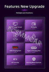 4.1in Single Din Car Media Player Touch Screen Radio Bluetooth Stereo TF AUX USB