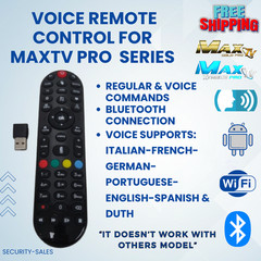 Voice Remote Control EXCLUSIVELY for ALL MaxTV GOLD PRO and XTREME PRO boxes