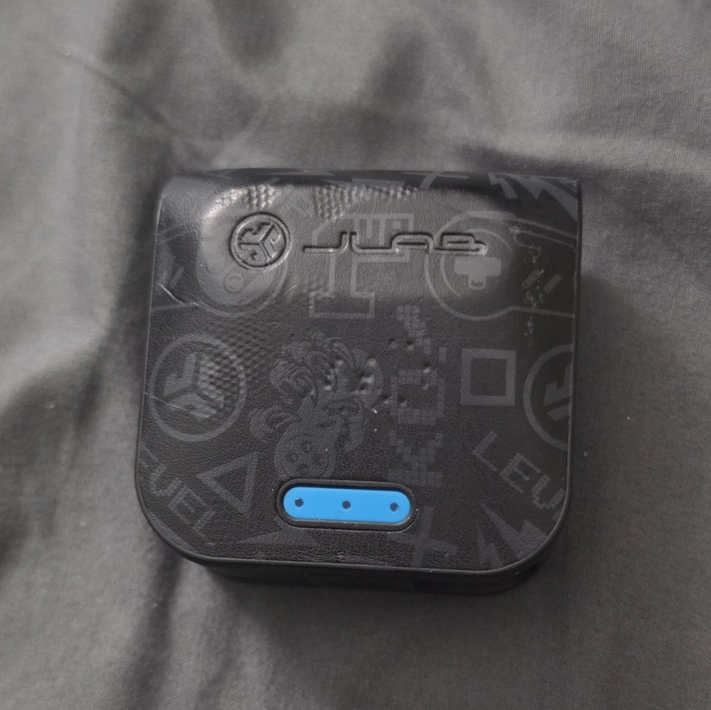 JLab True Wireless Bluetooth In-Ear Earbuds w/ Charging Case, Mic Black/Blue