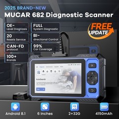 MUCAR 682 OBD2 Scanner All System Tool CANFD & FCA AI Diagnostic Bidirectional