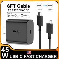 45W PD Universal Fast Charger Wall Adapter Type C Cable For Samsung Galaxy S23 ⚡
