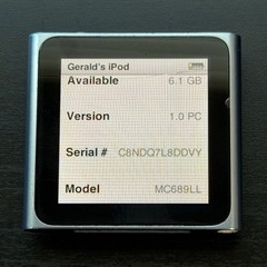 Apple iPod Nano 6th Gen 8GB Blue A1366 TESTED Working Good Battery