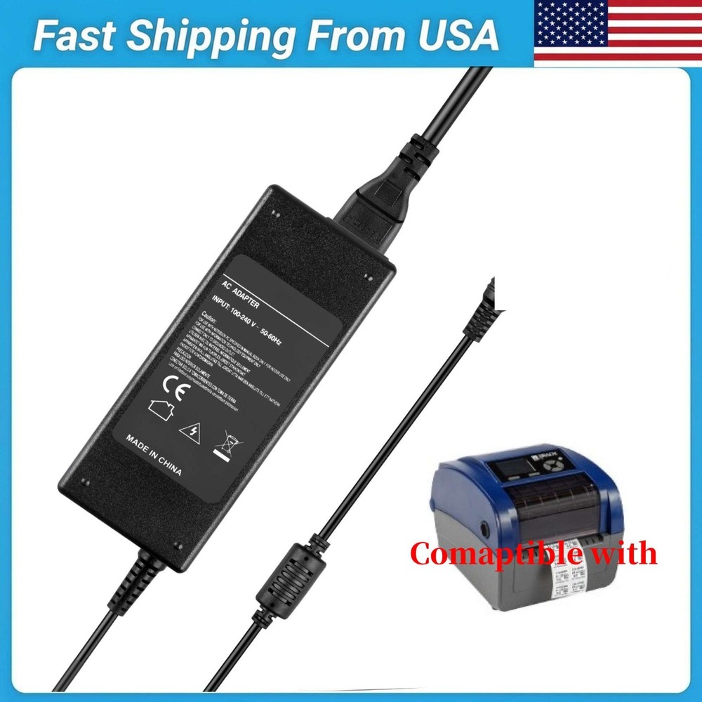 AC Power Adapter For BBP12 BBP12-US Thermal Transfer Desktop Label Printer