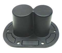 (2) Two DUAL PORT Metal DJ/PA Speaker Stand Internal Adapters 10° & 0° Top Hat