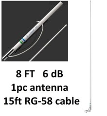 Shakespeare VHF Boat Antenna 8ft Marine Radio Centennial Classic White w/Cable