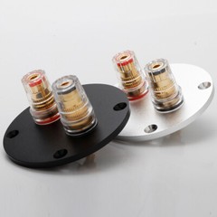 Aluminum Binding Post Speaker Box Banana Jack Socket Plate Banana Plug Connector