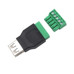 USB 2.0 5 Pin Female Terminal Block Connector, USB Plug Bolt Screw Solderless…