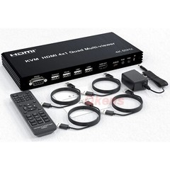 4k 60Hz 4×1 KVM HDMI Multi-viewer 2 3 4 Quad Screen Display Video Converter PIP