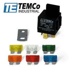 TEMCo 12V 30A 5 Pin Bosch Style Automotive Relay w/ Integrated Fuse SPDT