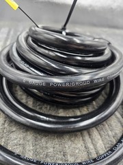 0 Gauge 40ft Black Power Ground Wire, Copper Clad Aluminum for Car Audio RV