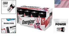 Reliable 8 Count D Batteries – Leak-Resistant Design for Household Use