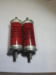 OF80-502 PLASTIC CAPACITORS capacitor 0.005uF 8000V Glass Axial Lot 2