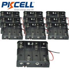 200Pcs 2A 6V Storage Box 4-AA Battery Holder Case with Wire Leads Cover