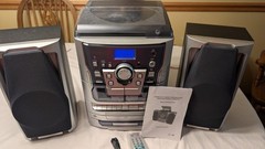 GoldSound AHVVE Compact Stereo System CD Player, Dual Cassette, Phono