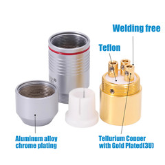 24K Gold Plated HIFI Audio Cable Plug Pure Copper XLR Connector Male Female