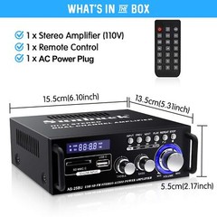 Sunbuck Small Stereo Amplifier Stereo Receivers for Home Audio Max 300Wx2 Pow…