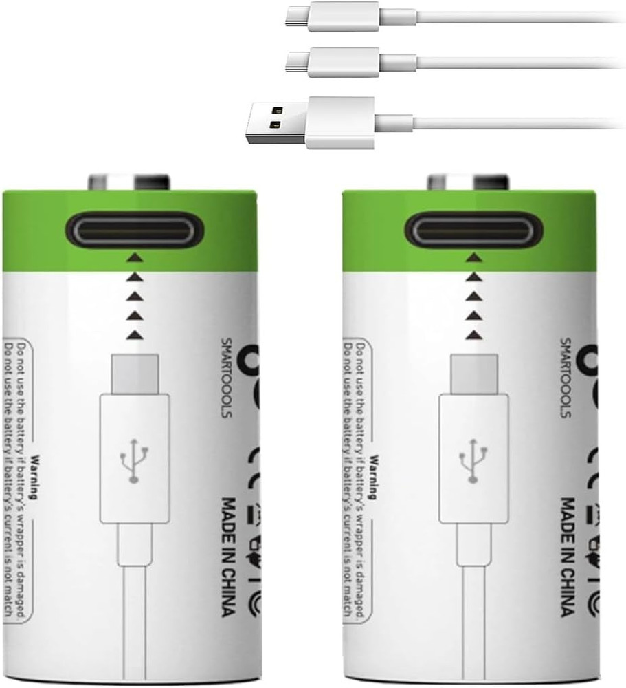 TEMIBATT Rechargeable CR2 Batteries 2 Pack,3V-3.7V 300Mah CR2 Lithium Battery