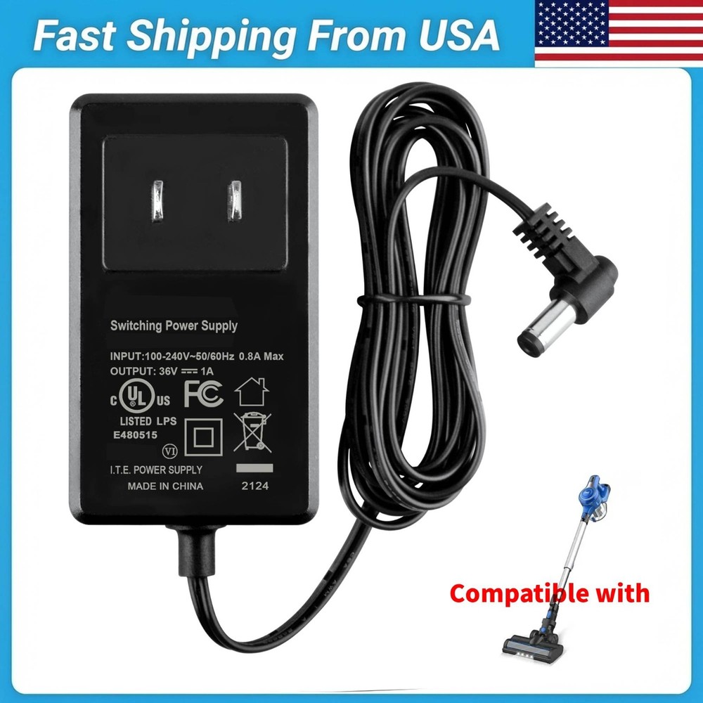 UL Charger For INSE S6 S6P S600 S6T S6P Pro S610 S650 S670 250W Stick Vacuum