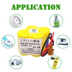 ◉ 50X BR-2/3AGCT4A 6V PLC Battery For FANUC A98L-0031-0025 CNC System with Plug