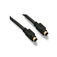 6ft S-Video Cable 4 Pin Mini DIN Male to Male – Black