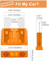 100pcs Standard Blade Fuse Assortment Auto Car Truck Fuses Kit ATC / ATM US