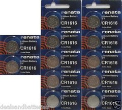 12 Renata CR1616 1616 3V Lithium Coin Batteries