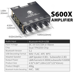 DAJUNGUO S600X 2.1 Channel Amplifier Board 300W+300W+600W Power Output,Tpa3255 C