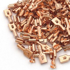100 Pack 4.8mm Female Spade Locking Tab Quick Splice Crimp Terminal Connector