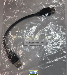 1 x 7-inch USB 2.0 A Male to A Female Extension Cable