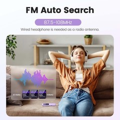 AGPTEK A09X 32GB Bluetooth 5.3 MP3 Music Player 2.4″Screen Built-in Speaker