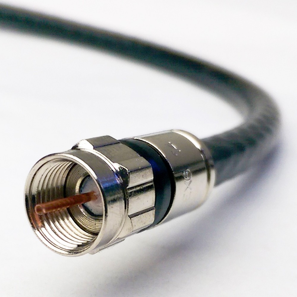 TRI-SHIELD RG6 COAXIAL PATCH CABLE 75 OHM 18AWG ANTI-UV COMPRESSION F-CONNECTORS