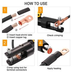 30/10PCS 1/0 AWG-3/8 Battery Lugs,Ring Wire 0 Guage Terminals,Battery Cable Ends