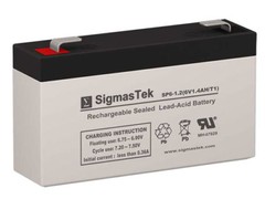 6V (Volts) 1.4AH (amps) Replacement Battery for Powertron PT1.2-6 6V 1.2AH
